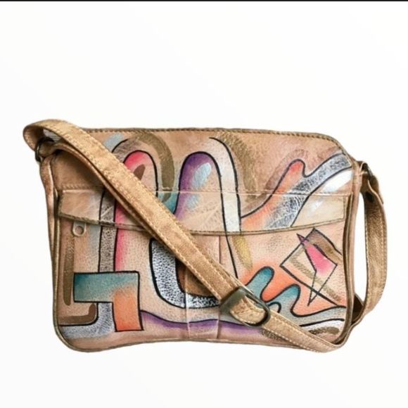 Sam Sam Bags Vintage Sam Sampainted Leather Art Crossbody Shoulder Shoulder Bag Purse Poshmark